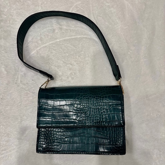 ONLY MINI SATCHEL HANDBAG FOREST GREEN - Picture 1 of 3